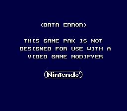 Donkey Kong Country SNES game enhancer error.png