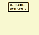 Error Code 0: Because the game can't comprehend how you could suck so bad.
