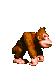 Donkey Kong swinging and kicking